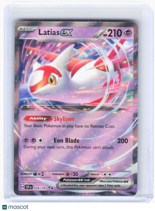2024 Pokemon—Latias EX #76 Surging Sparks—Double Rare Holo