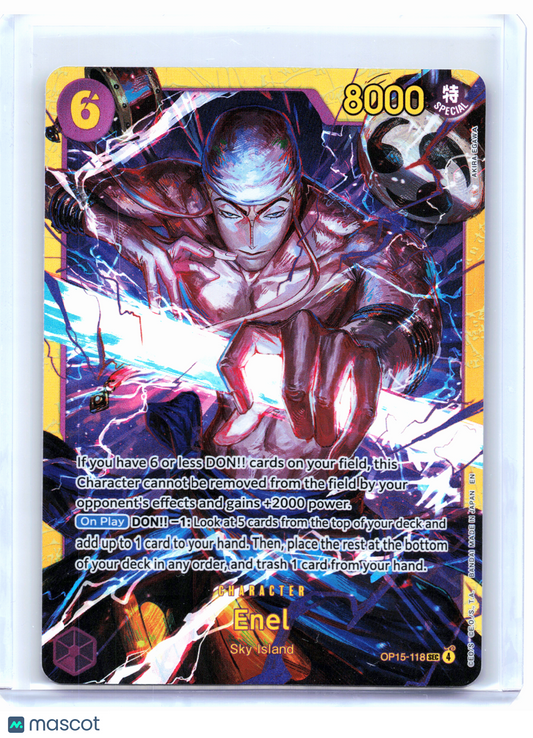 2026 One Piece TCG—Enel #OP15-118 Adventure on Kami's Island—Secret Rare Foil