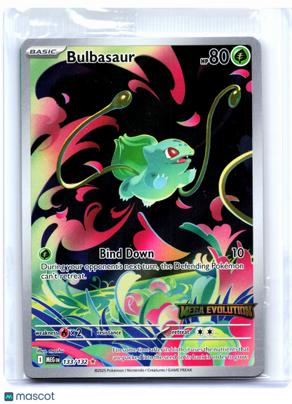 2025 Pokemon—Bulbasaur (Mega Evolution Stamped) #133/132 MCAP—IR [Sealed]