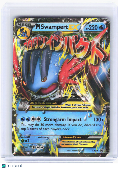 2015 Pokemon—M Swampert EX #XY87 XY Promos—Black Star Promo Foil (Damaged)