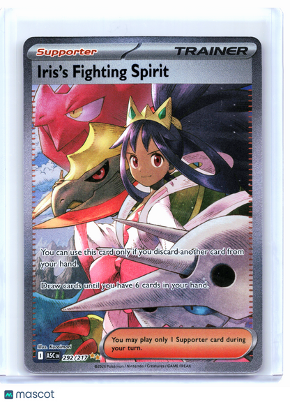 2026 Pokemon—Iris's Fighting Spirit #292/217 Ascended Heroes—SIR Holo