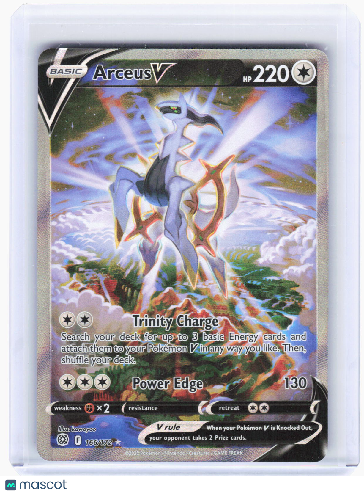 2022 Pokemon—Arceus V (Alternate Full Art) #166/172 Brilliant Stars—UR Foil