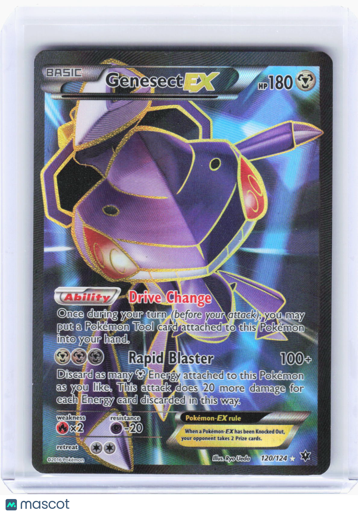 2016 Pokemon—Genesect EX (Full Art) #120/124 Fates Collide—Rare Foil ...