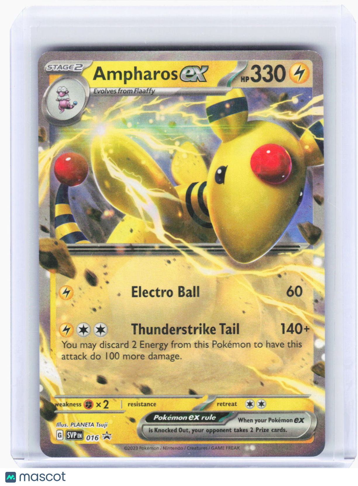 2023 Pokemon—Ampharos ex #SVP EN 016 Scarlet & Violet Promo Cards—BSP Foil
