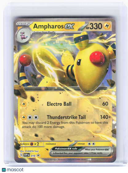 2023 Pokemon—Ampharos ex #SVP EN 016 Scarlet & Violet Promo Cards—BSP Foil