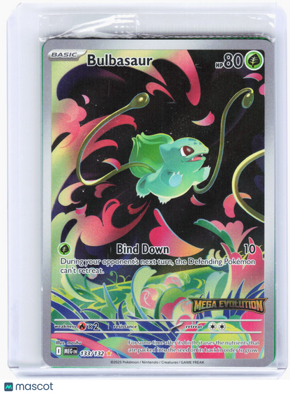 2025 Pokemon—Bulbasaur (ME Stamped) #133/132 Mega Evolution—IR Foil (Sealed)