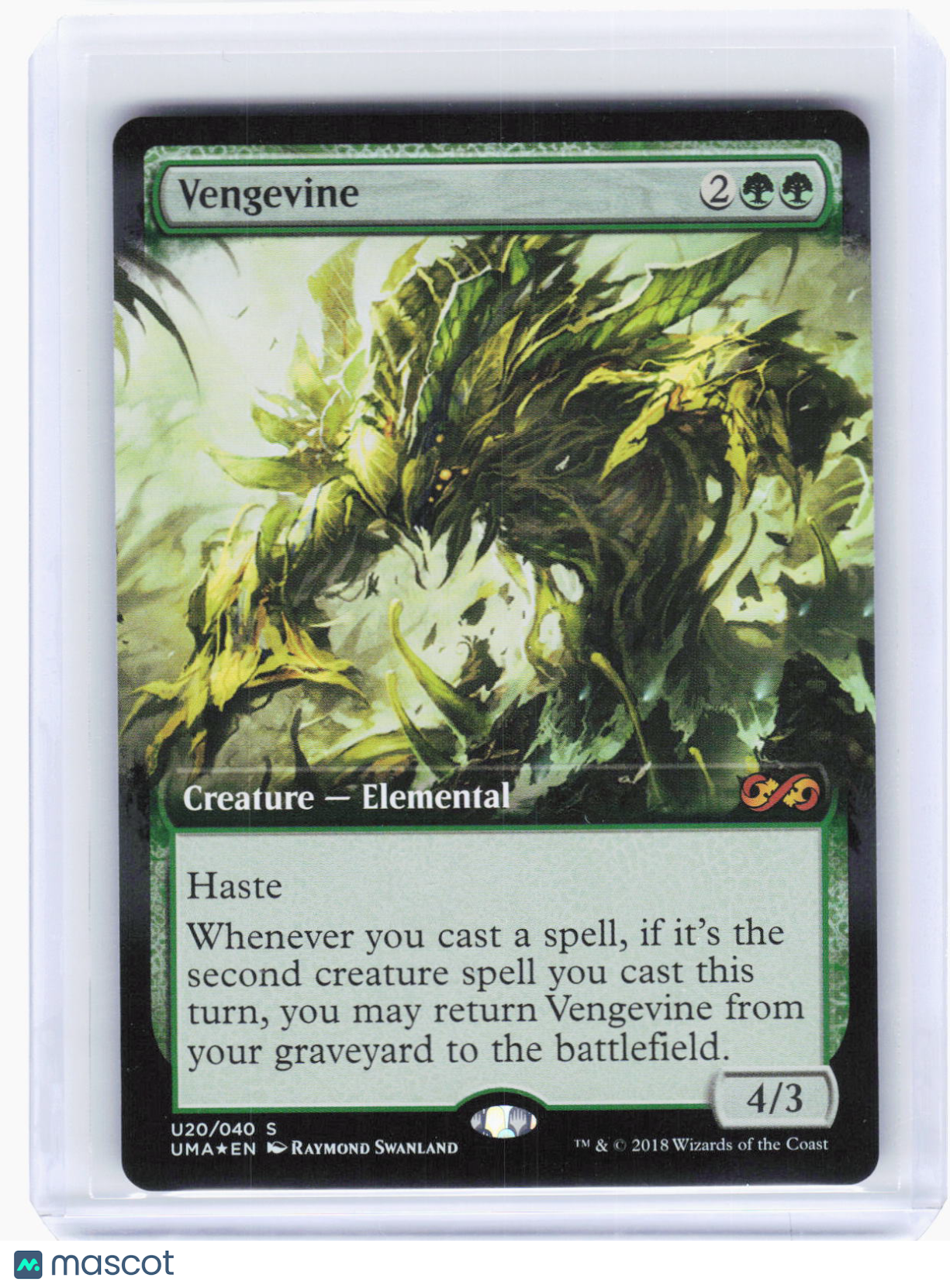 2018 Magic: The Gathering—Vengevine #U20 (UMA:BT)—Special Foil