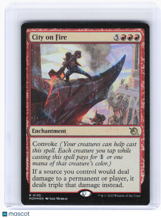 2023 Magic: The Gathering—City on Fire #135 March of the Machine—Rare Foil