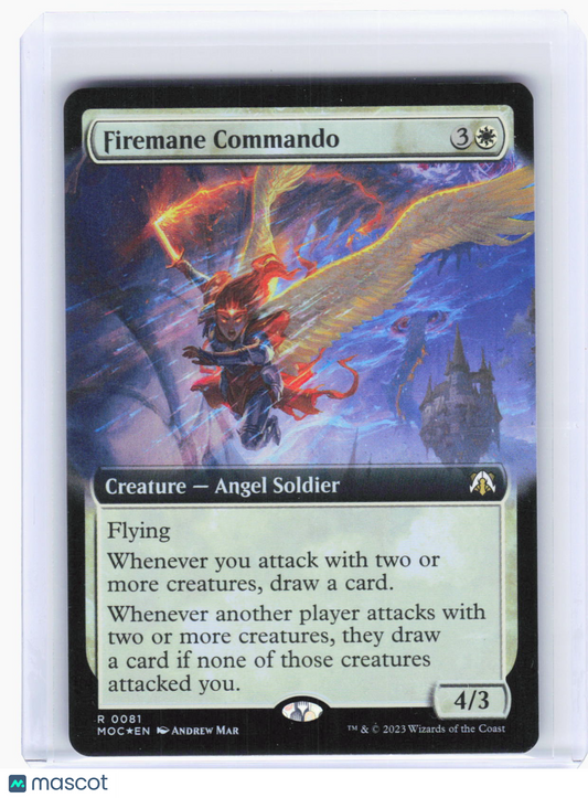 2023 Magic: The Gathering—Firemane Commando (Extended Art) #81 (MOC)—Rare Foil