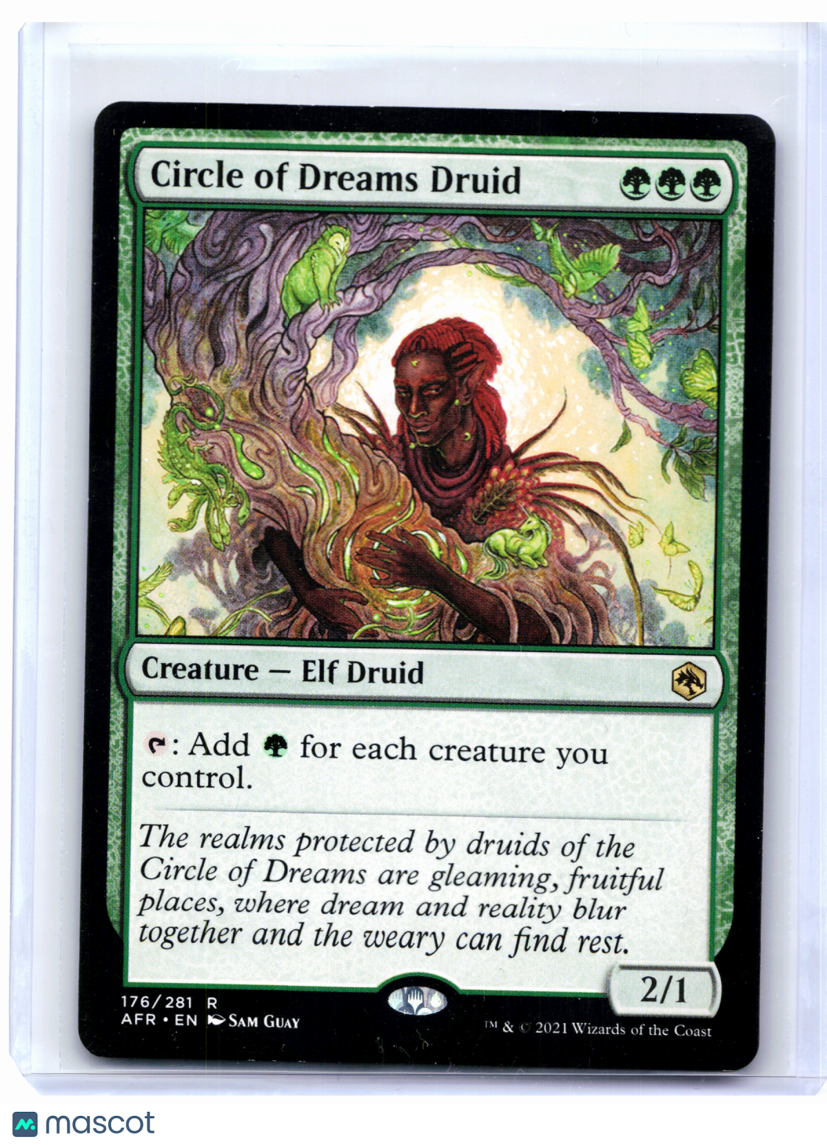 2021 Magic: The Gathering—Circle of Dreams Druid #176 AFR—Rare Nonfoil