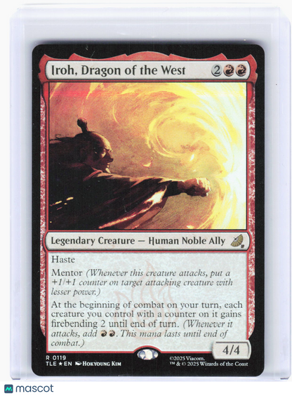 2025 Magic: The Gathering—Iroh, Dragon of the West #119 (TLE)—Rare Foil