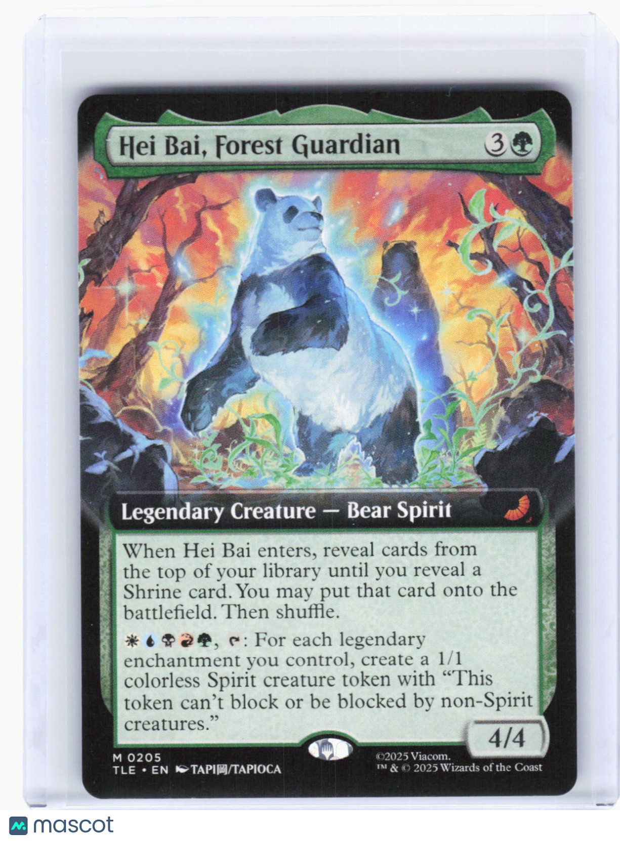 2025 Magic: The Gathering—Hei Bai, Forest Guardian #205 (TLE)—Mythic Non-Foil