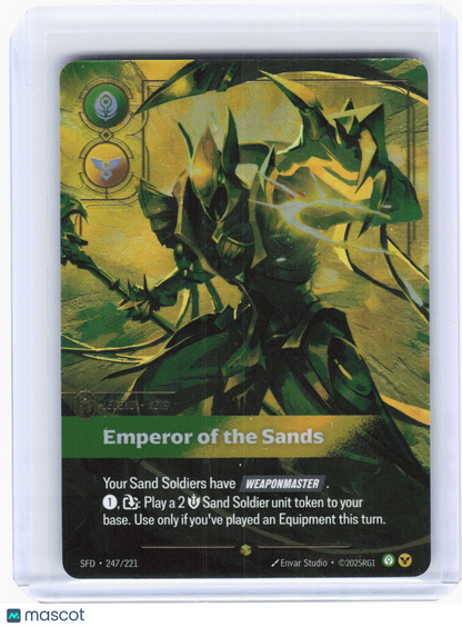 2025 Riftbound—Azir - Emperor of the Sands #247/221 (SFD)—Showcase Foil
