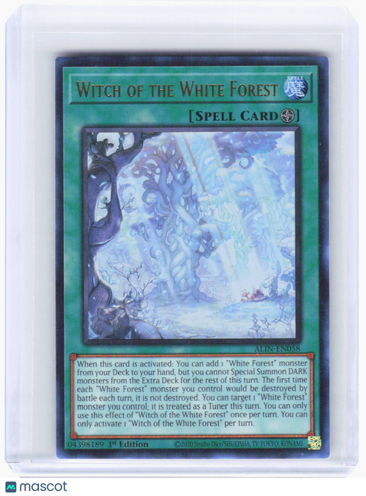 2025 Yu-Gi-Oh! TCG—Witch of the White Forest #ALIN-EN058 (ALIN)—UR Foil 1st Ed