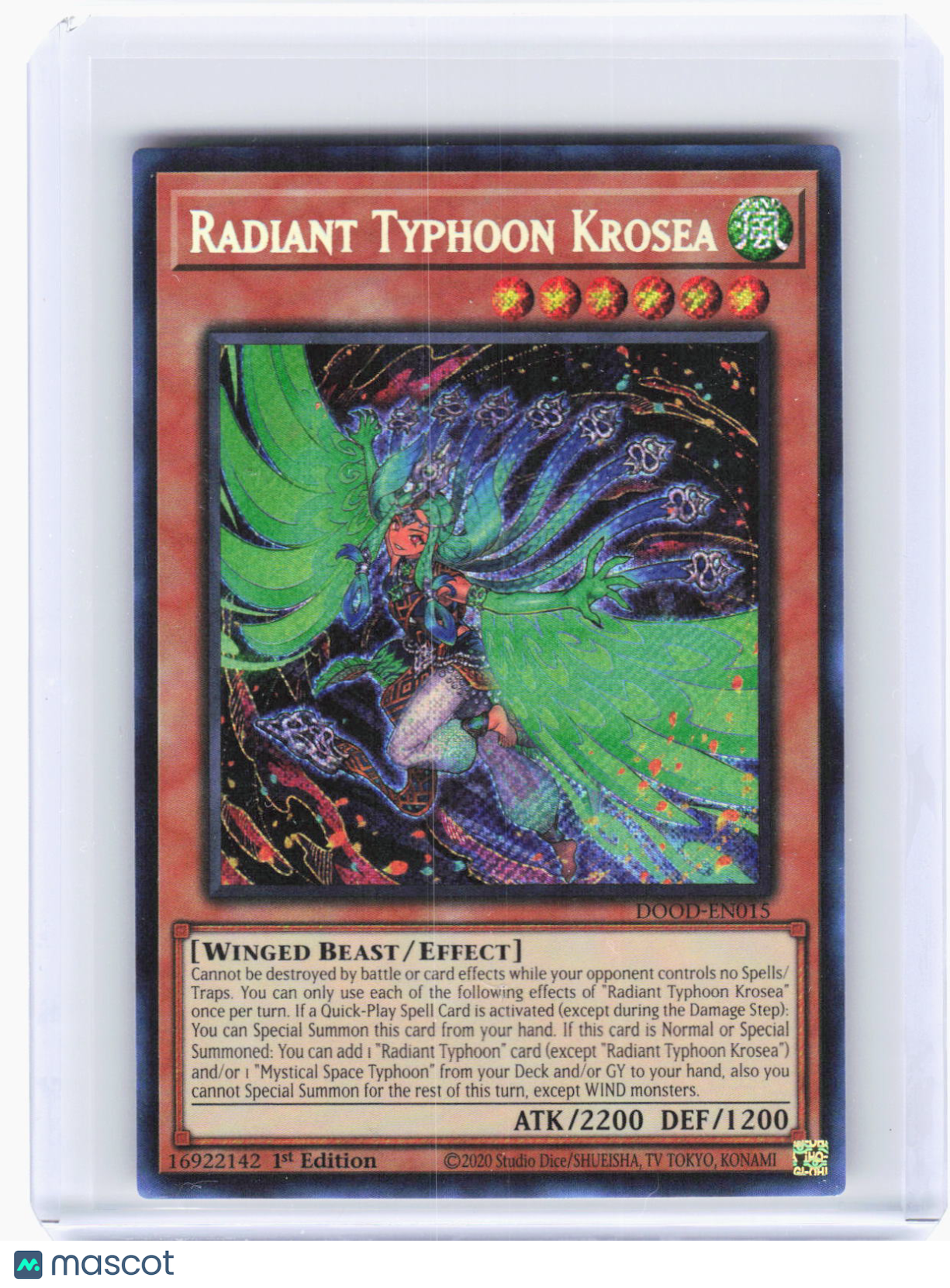 2020 YuGiOh!—Radiant Typhoon Krosea #DOOD-EN015 (DOOD)—SR Foil 1st Ed