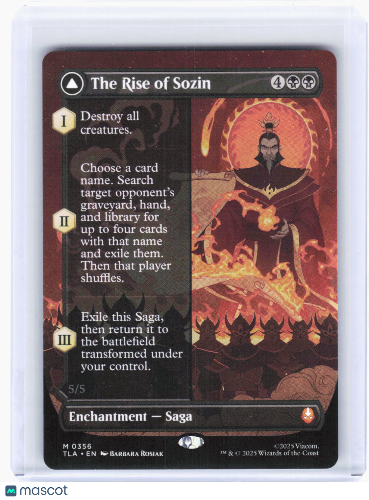 2025 Magic: The Gathering—The Rise of Sozin #356 (TLA)—Mythic Non-Foil