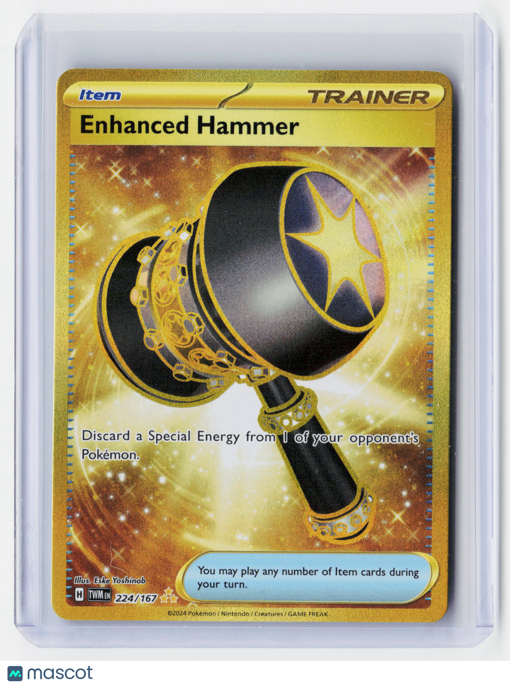2024 Pokemon—Enhanced Hammer #224/167 Twilight Masquerade—Hyper Rare Holo