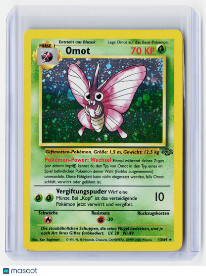 2000 Pokemon—Venomoth #13/64 Jungle—Holo German (HP)
