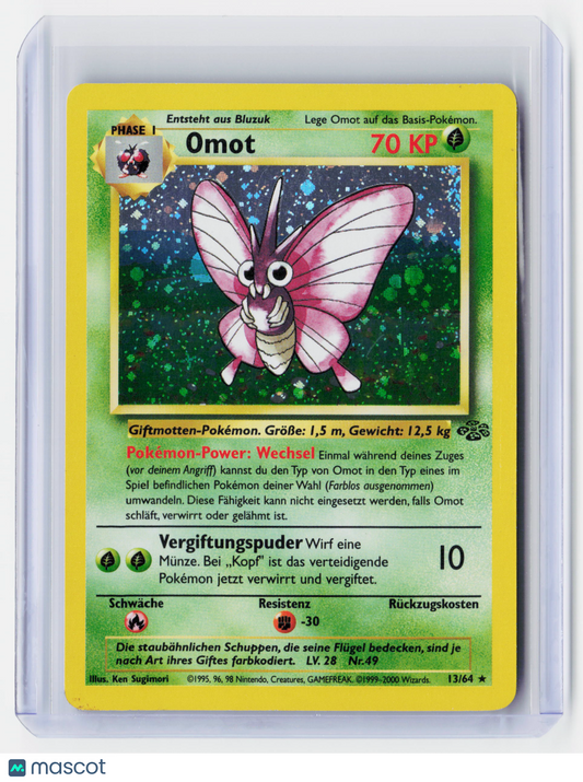 2000 Pokemon—Venomoth #13/64 Jungle—Holo German (HP)