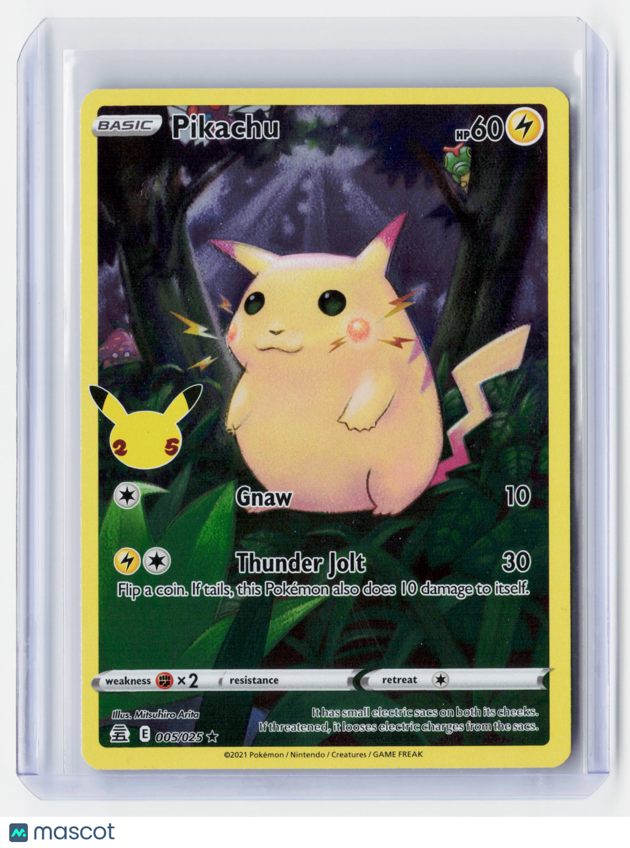 2021 Pokemon—Pikachu #5/25 Celebrations—Rare Holo