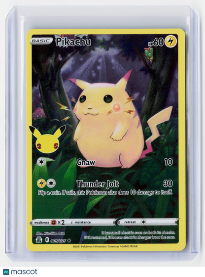 2021 Pokemon—Pikachu #5/25 Celebrations—Rare Holo