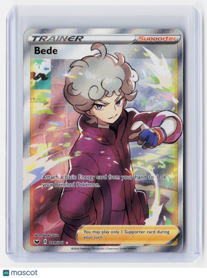 2020 Pokemon—Bede #199/202 Sword & Shield—Ultra Rare Holo