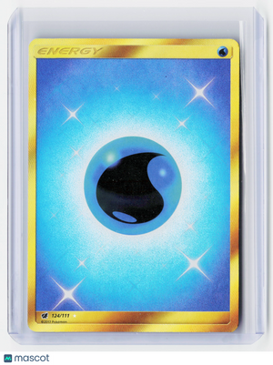 2017 Pokemon—Water Energy #124/111 Crimson Invasion—Secret Rare Holo