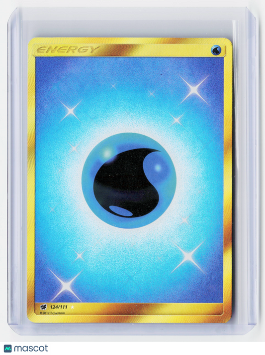 2017 Pokemon—Water Energy #124/111 Crimson Invasion—Secret Rare Holo