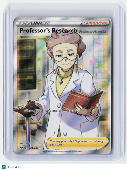 2020 Pokemon—Professor's Research Professor Magnolia #201/202 SW&SH—Holo