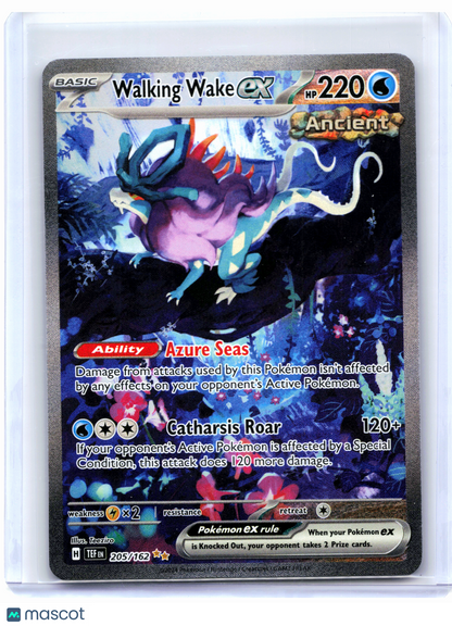 2024 Pokemon—Walking Wake ex #205/162 Temporal Forces—Special Illustration Rare