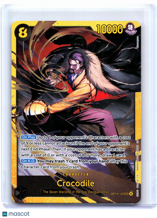 2026 One Piece Card Game—Crocodile #OP14-120 The Azure Sea's Seven—SEC Foil
