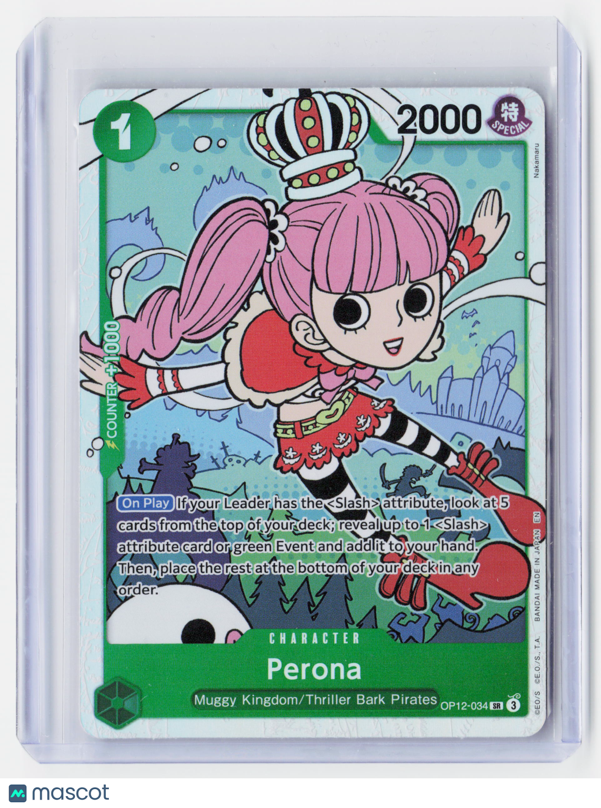 2025 One Piece Card Game—Perona #OP12-034 Legacy of the Master (OP12)—SR Foil