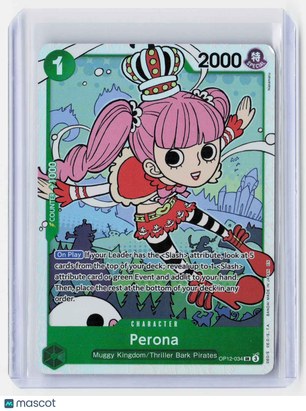 2025 One Piece Card Game—Perona #OP12-034 Legacy of the Master (OP12)—SR Foil