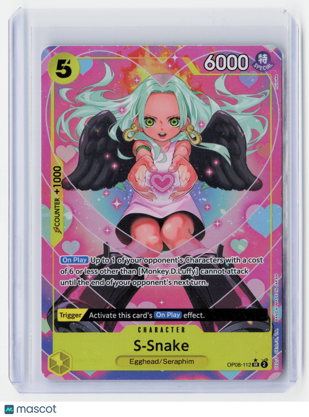 2024 One Piece Card Game—S-Snake (Parallel) #OP08-112 Two Legends (OP08)—SR Holo