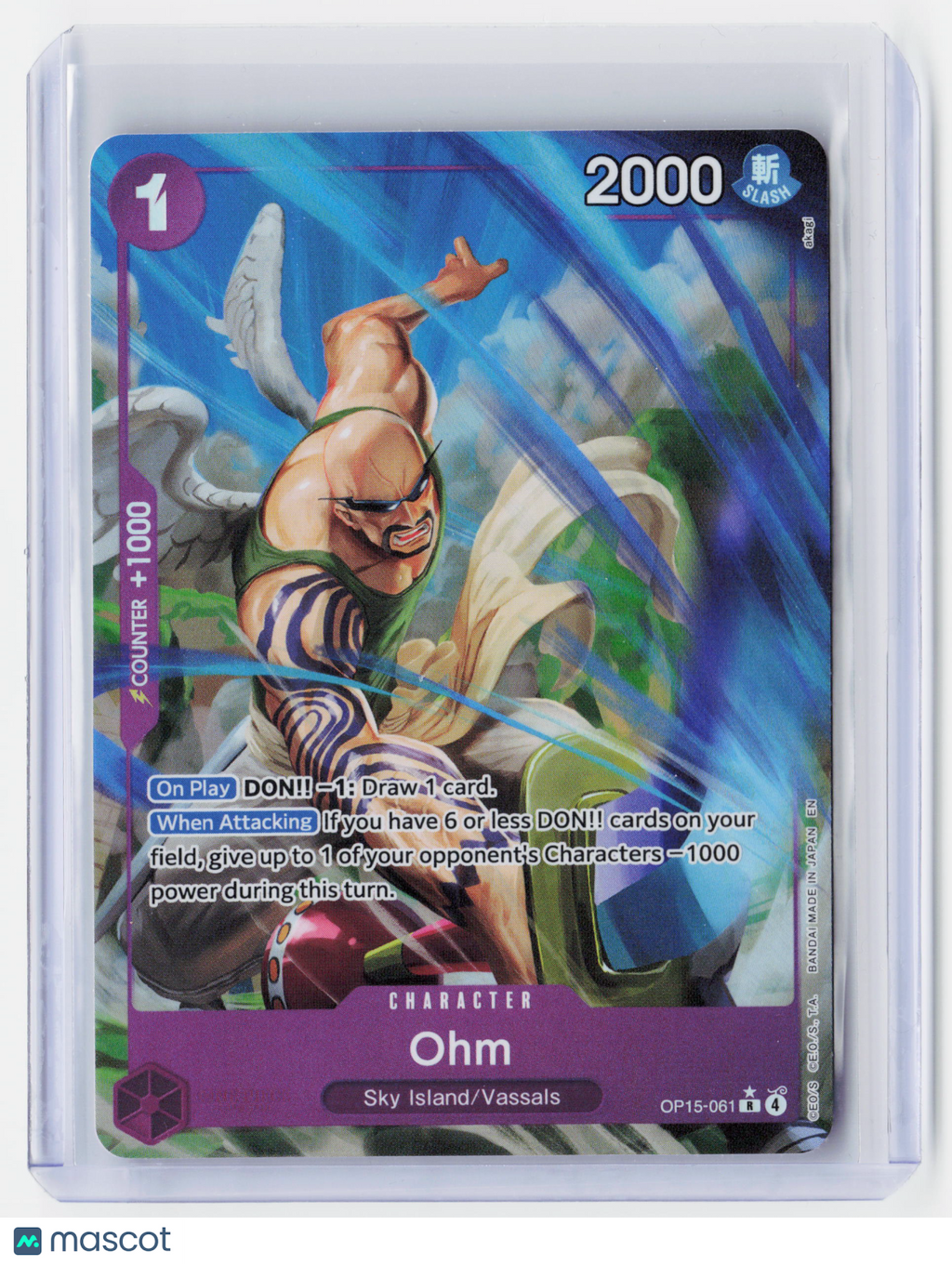 2026 One Piece CG—Ohm (Alt Art) #OP15-061 Adventure on Kami's Island—Rare Holo