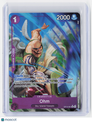 2026 One Piece CG—Ohm (Alt Art) #OP15-061 Adventure on Kami's Island—Rare Holo