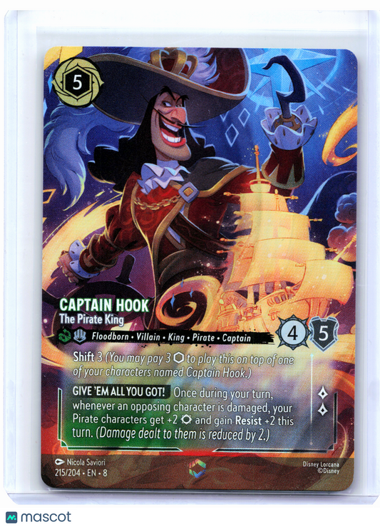 2025 Lorcana—Captain Hook - The Pirate King #215 Reign of Jafar—Enchanted Foil