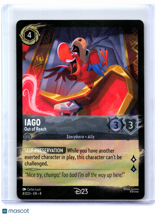 2024 Disney Lorcana—Iago - Out of Reach #8/D23 D23 Promos—Special Foil
