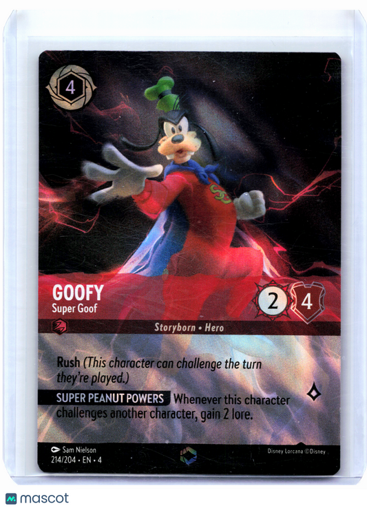 2024 Disney Lorcana—Goofy - Super Goof #214/204 Ursula's Return—Enchanted Foil