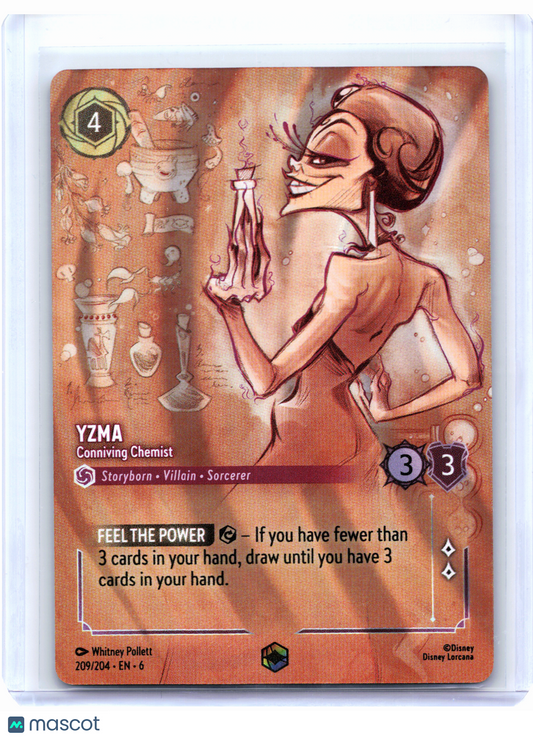 2024 Disney Lorcana—Yzma - Conniving Chemist #209/204 Azurite Sea—Enchanted Foil