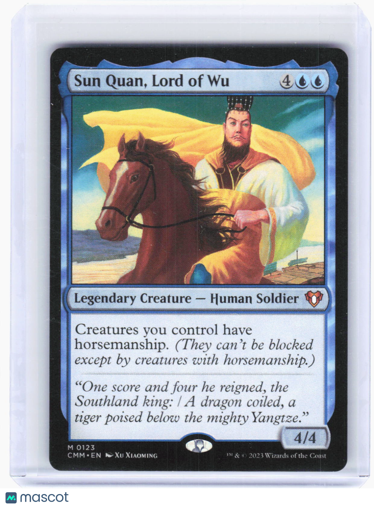 2023 Magic: The Gathering—Sun Quan, Lord of Wu #123 (CMM)—Mythic Non-Foil
