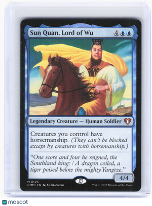 2023 Magic: The Gathering—Sun Quan, Lord of Wu #123 (CMM)—Mythic Non-Foil