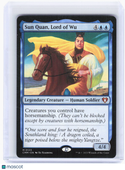 2023 Magic: The Gathering—Sun Quan, Lord of Wu #123 (CMM)—Mythic Non-Foil