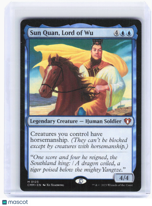 2023 Magic: The Gathering—Sun Quan, Lord of Wu #123 (CMM)—Mythic Non-Foil