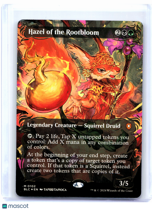2024 Magic: TG—Hazel of the Rootbloom (Borderless) #0102 BLC—Mythic Raised Foil