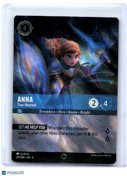 2024 Disney Lorcana—Anna - True-Hearted #217/204 Ursula's Return—Enchanted Foil