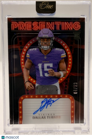 2024 Panini One-Presenting Football-Dallas Turner #168 RC- 4/99