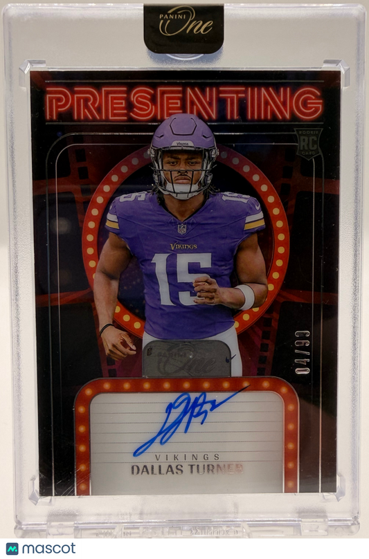 2024 Panini One-Presenting Football-Dallas Turner #168 RC- 4/99