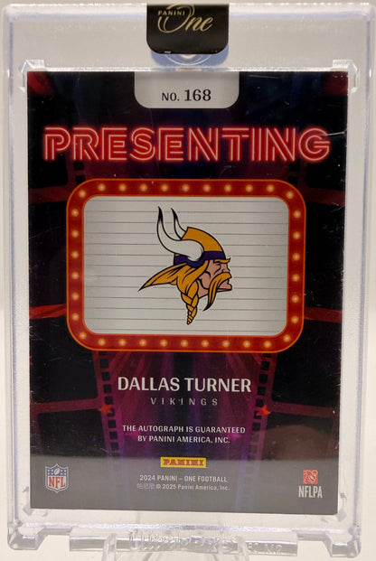 2024 Panini One-Presenting Football-Dallas Turner #168 RC- 4/99