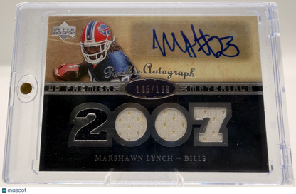 2007 Upper Deck-UD Premier Football—Marshawn Lynch #157 RPA 145/199